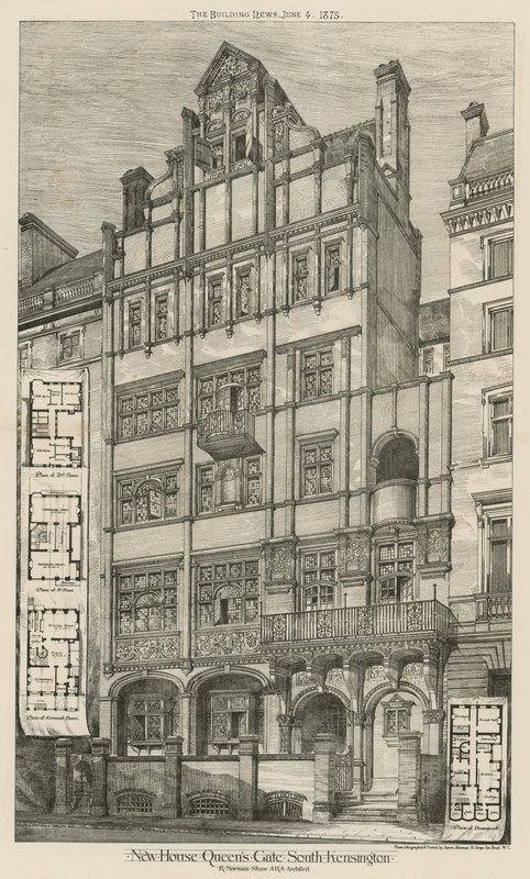 Nieuw huis, Queens Gate, South Kensington, Londen door English School