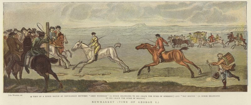 Newmarket ten tijde van George I door English School
