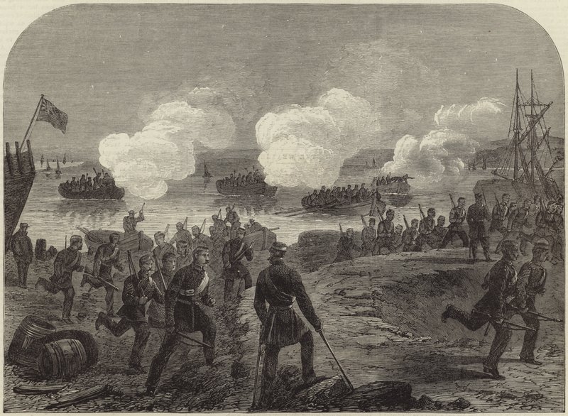 Nachtelijke aanval van de Kent Artillery Volunteers in Ore Creek door English School
