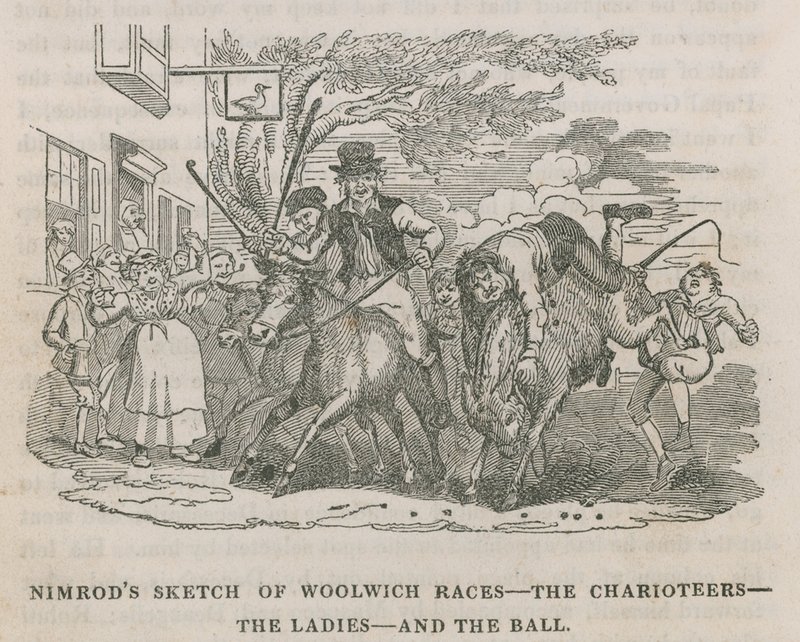 Nimrods schets van Woolwich races door English School