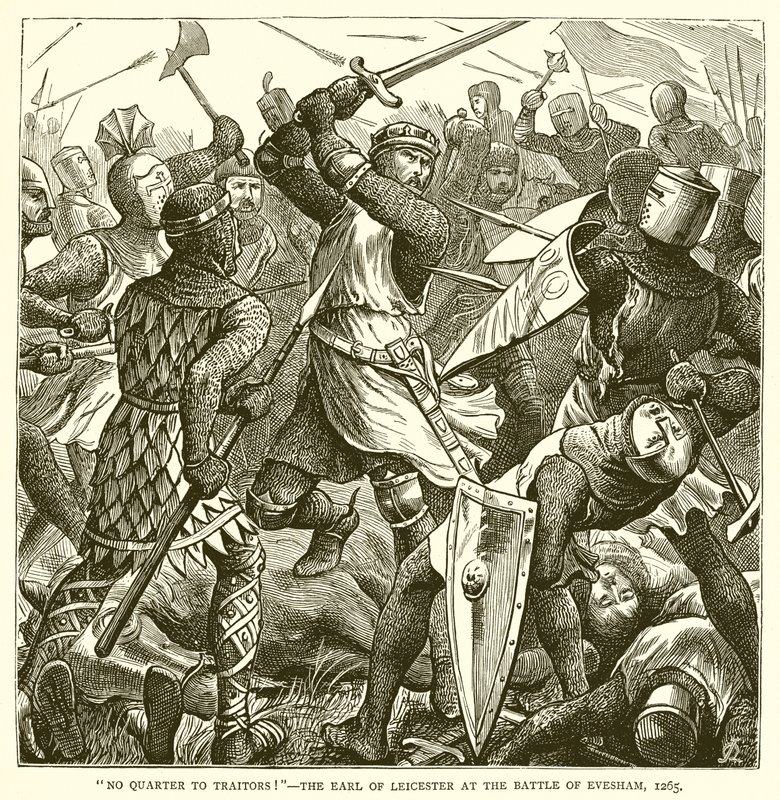 Geen genade voor verraders! - De graaf van Leicester bij de Slag bij Evesham, 1265 door English School