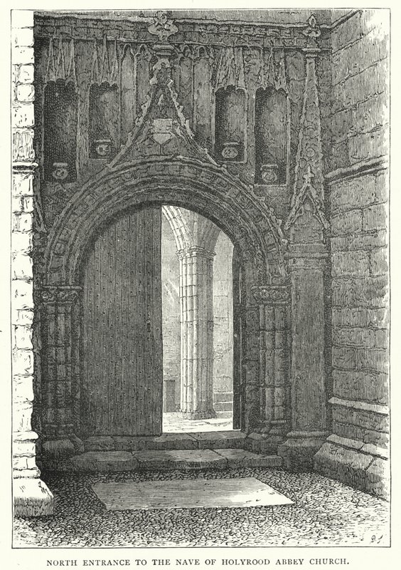 Noordelijke ingang van het schip van Holyrood Abbey Church door English School