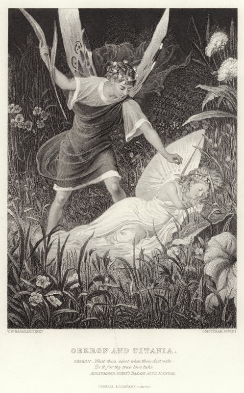 Oberon en Titania, Midzomernachtsdroom, Act II, Scene III door English School