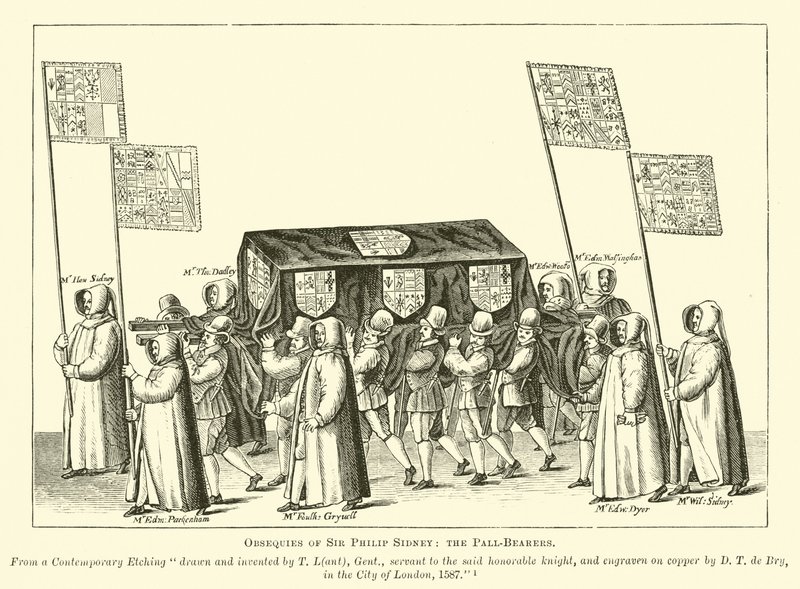 Uitvaart van Sir Philip Sidney, de Draagkoetsiers door English School