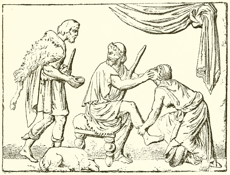 Odysseus herkend door zijn verpleegster door English School