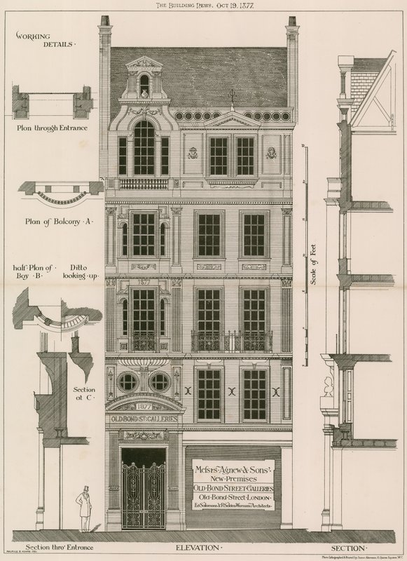 Old Bond Street Galleries, Old Bond Street, Londen door English School