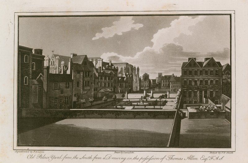 Oude Paleis Yard vanuit het zuiden door English School
