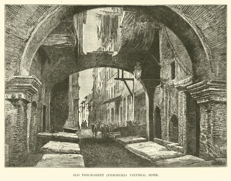 Oude vismarkt, Pescheria Vecchia, Rome door English School