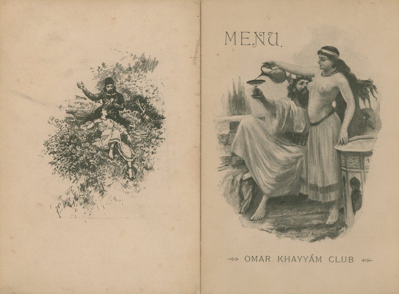 Omar Khayyam Club Diner Menu door English School