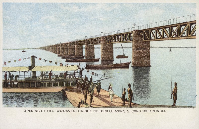 Opening van de Godaveri-brug, H. E. Lord Curzon