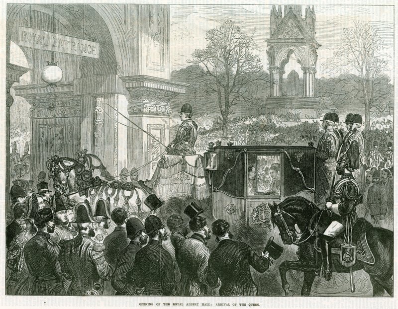 Opening van de Royal Albert Hall door koningin Victoria door English School
