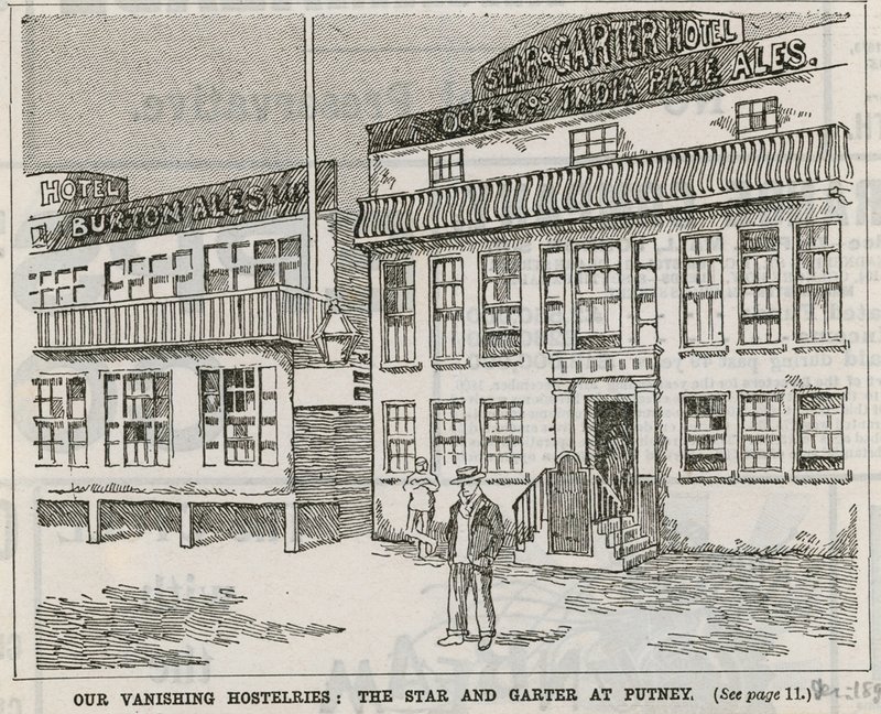 Onze verdwijnende herbergen: The Star and Garter in Putney door English School