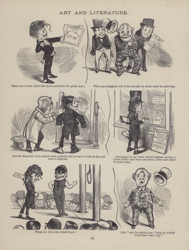 Pagina uit The British Working Man or One Who Does Not Believe In Him (gravure) door English School
