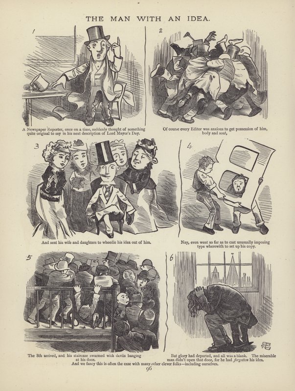 Pagina uit The British Working Man or One Who Does Not Believe In Him (gravure) door English School