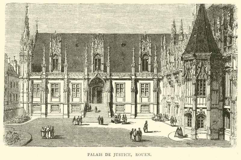 Paleis van Justitie, Rouen, december 1870 door English School