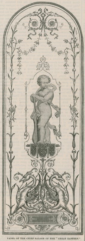 Paneel van de hoofdsalon van de Great Eastern door English School