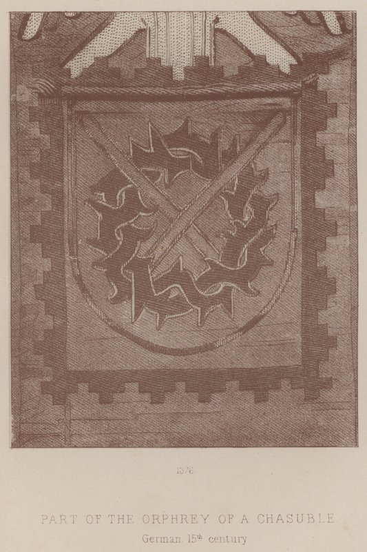 Deel van de Orphrey van een Kazuifel, Duits door English School