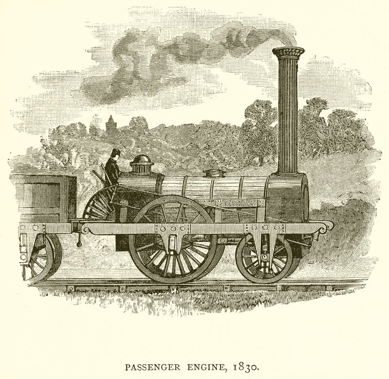 Passagierslocomotief, 1830 door English School