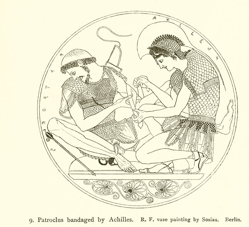 Patroclus verbonden door Achilles door English School