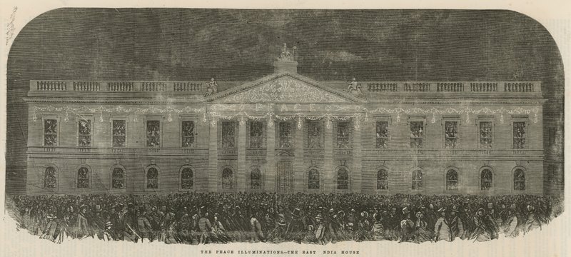 Vredesverlichtingen bij East India House door English School