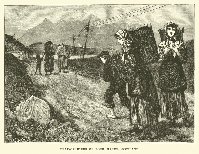 Turfdragers van Loch Maree, Schotland door English School