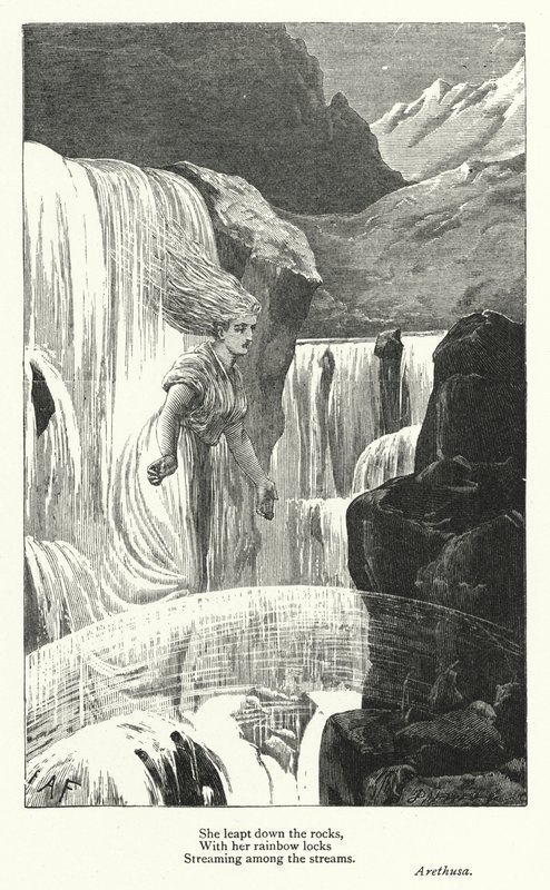 Percy Bysshe Shelley: Illustratie voor Arethusa door English School