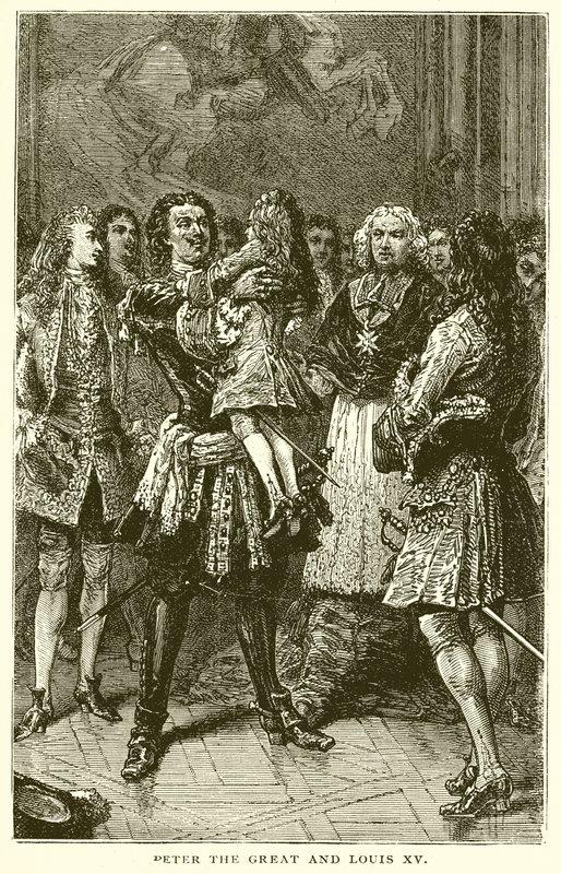 Peter de Grote en Lodewijk XV door English School