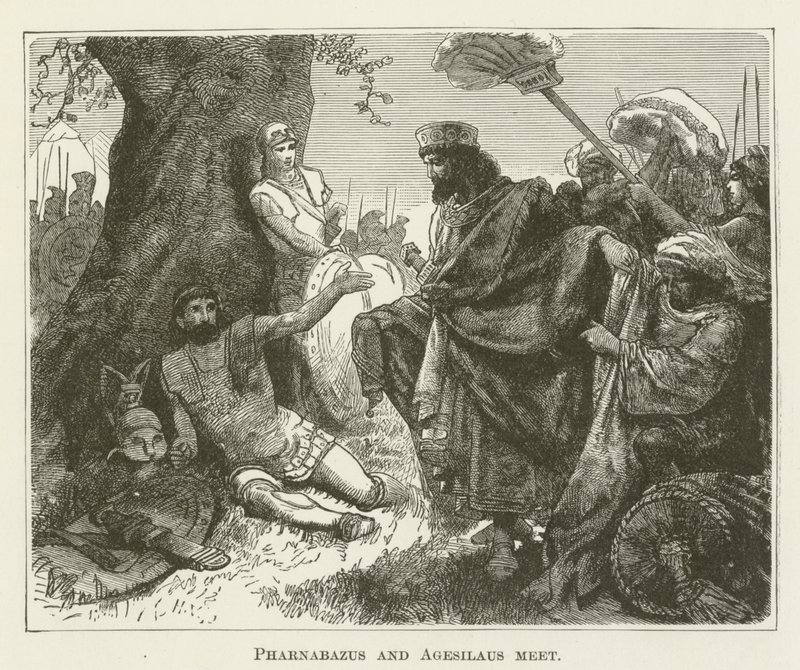 Pharnabazus en Agesilaus ontmoeten elkaar door English School