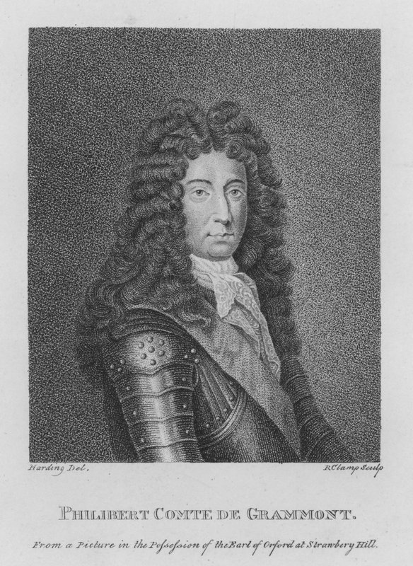 Philibert Comte de Grammont (gravure) door English School