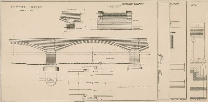 Plan van Putney Bridge door English School
