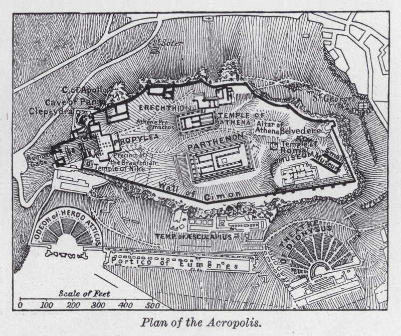 Plan van de Akropolis door English School