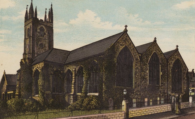 Plymouth: St Andrews Kerk door English School