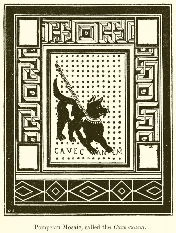 Pompeiaanse Mozaïek, genaamd de Cave Canem door English School