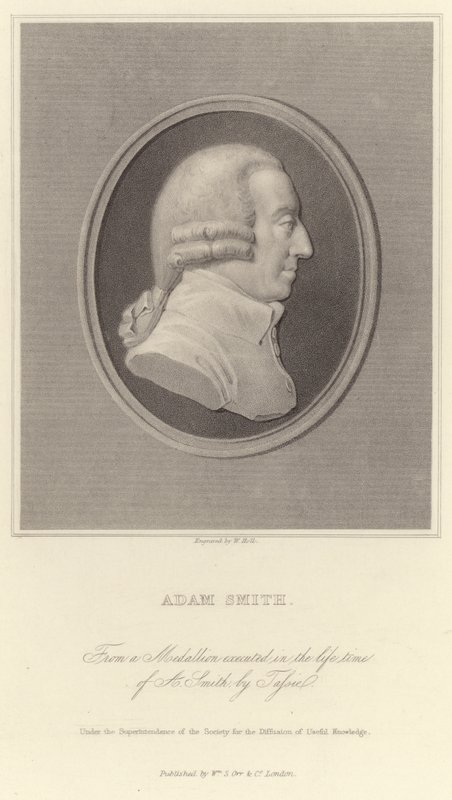 Portret van Adam Smith door English School