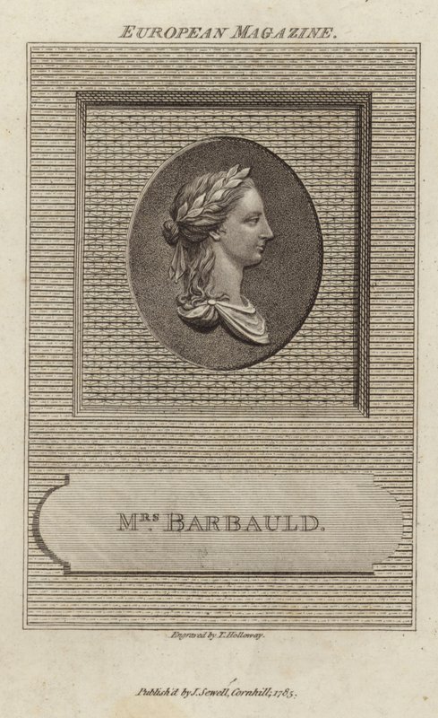Portret van Anna Laetitia Barbauld door English School