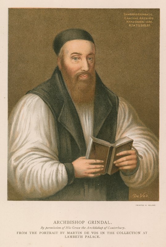 Portret van Edmund Grindal door English School