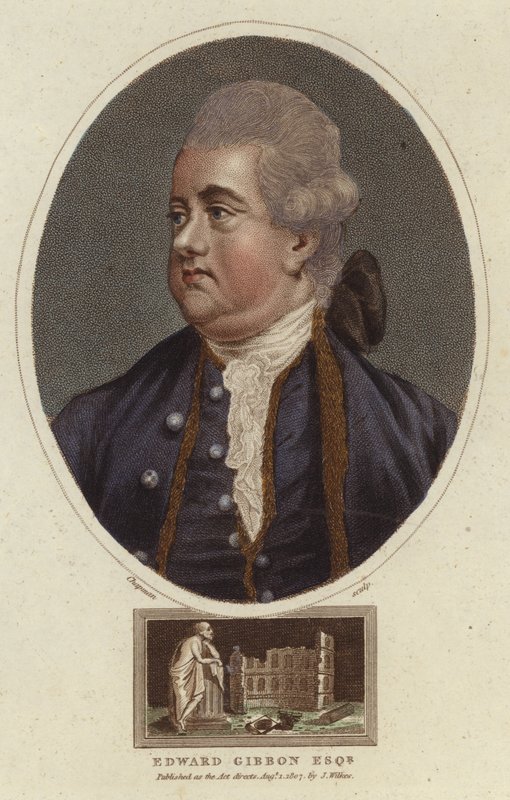 Portret van Edward Gibbon door English School
