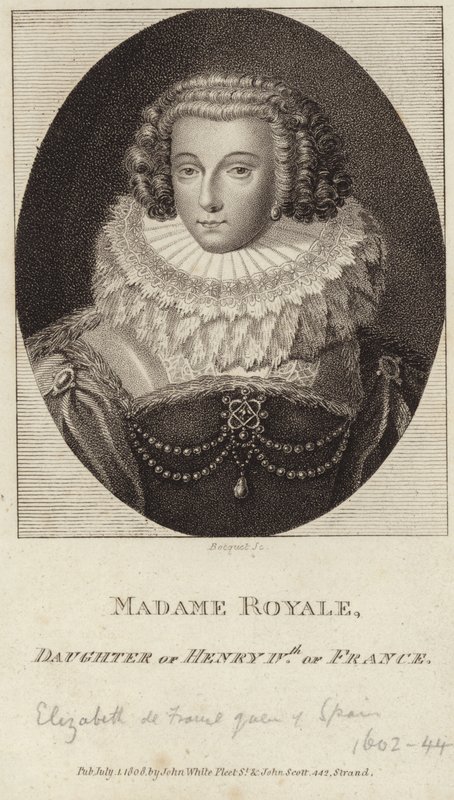 Portret van Elisabeth van Frankrijk door English School