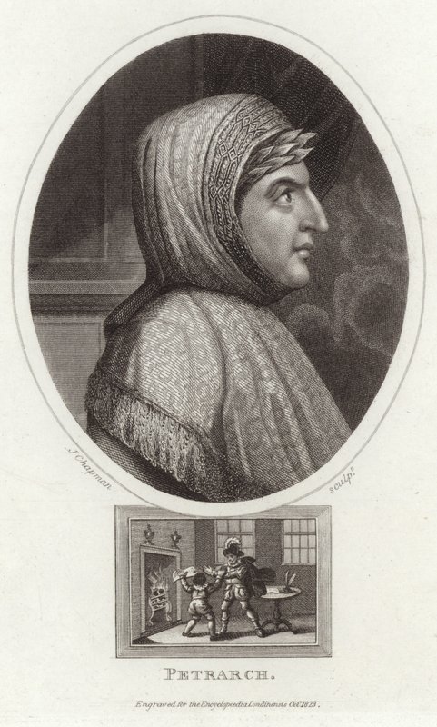 Portret van Francesco Petrarca door English School