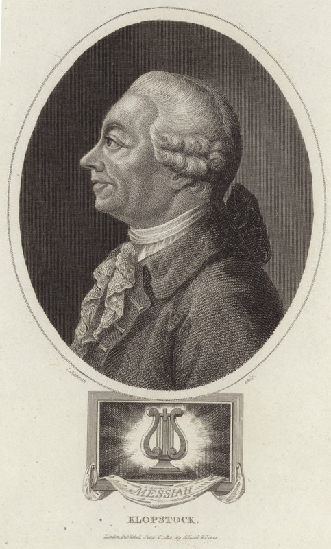 Portret van Friedrich Gottlieb Klopstock door English School
