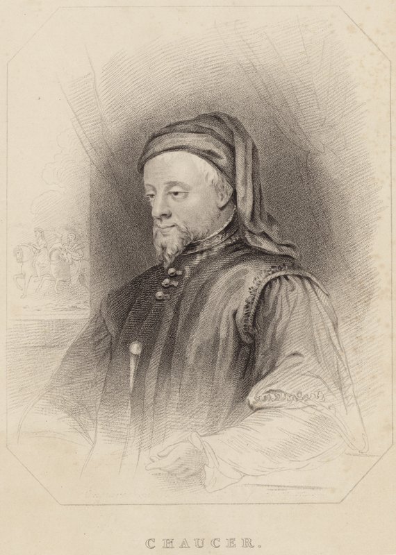Portret van Geoffrey Chaucer door English School