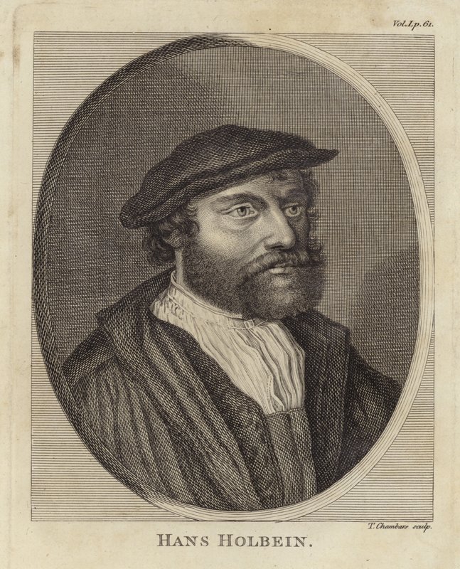 Portret van Hans Holbein de Jonge door English School