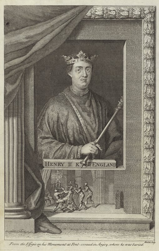 Portret van Hendrik II van Engeland door English School