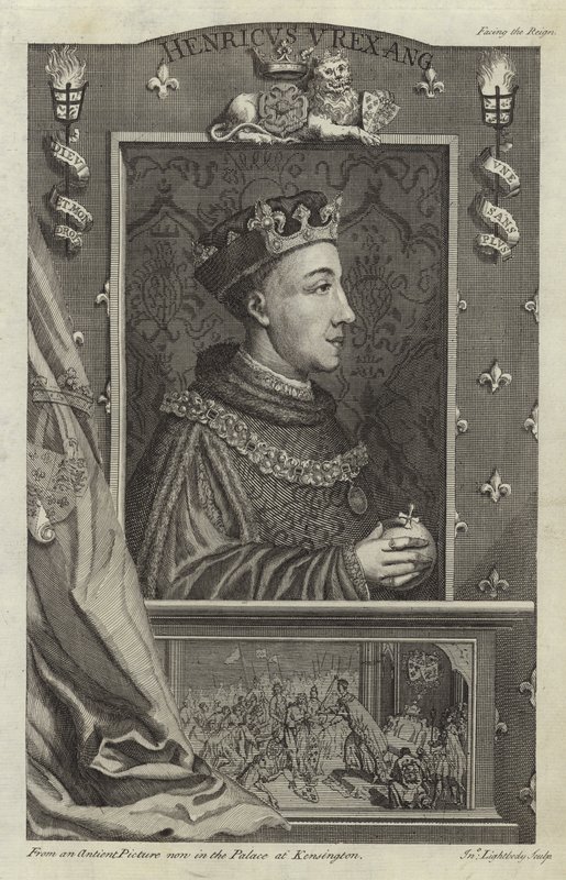 Portret van Hendrik V van Engeland door English School