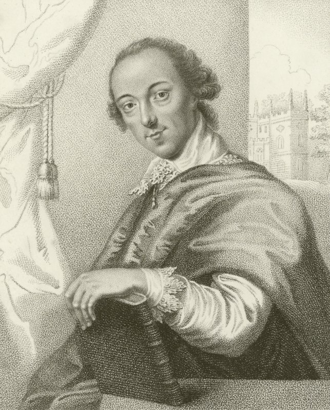 Portret van Horace Walpole door English School