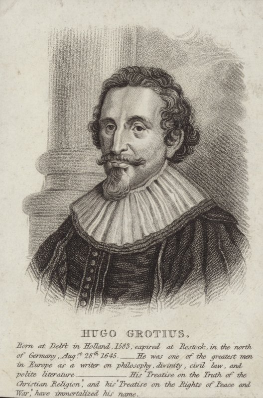 Portret van Hugo Grotius door English School