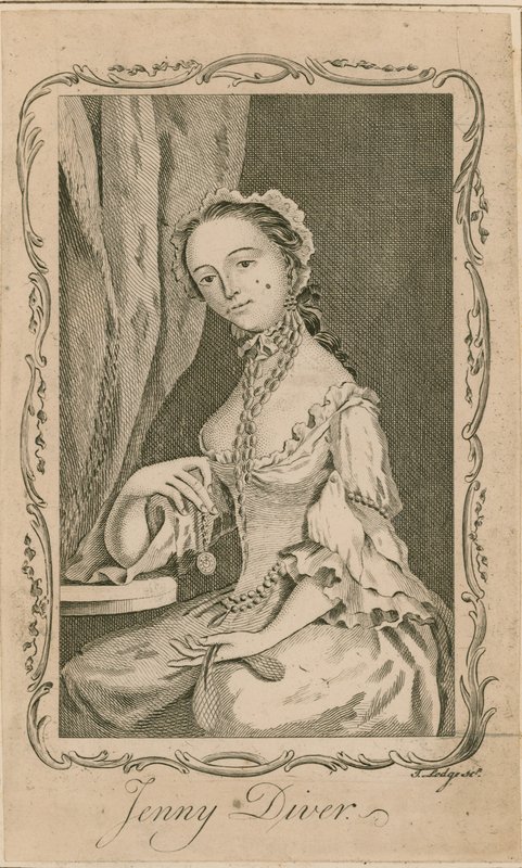 Portret van Jenny Diver door English School