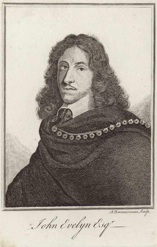 Portret van John Evelyn door English School
