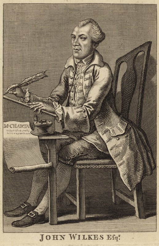 Portret van John Wilkes door English School