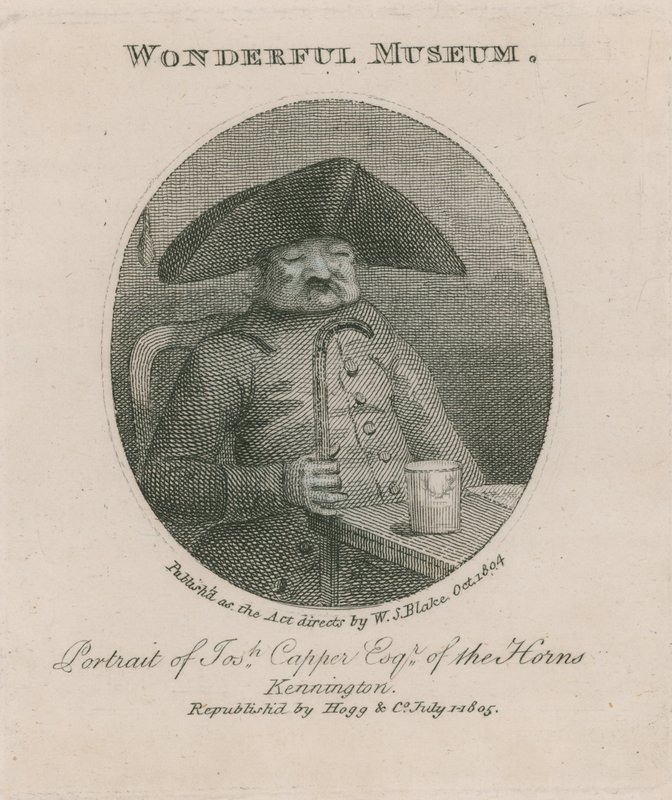 Portret van Joseph Capper van de Horn, Kennington door English School